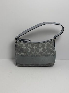Coach Mini Signature Stripe Demi Shoulder Bag in Blue